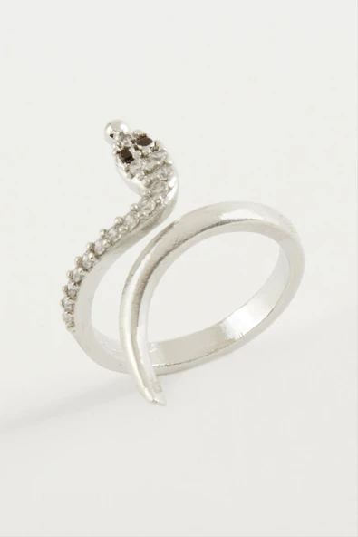 Yılan Zirkon Taşlı Yüzük - Resim 2