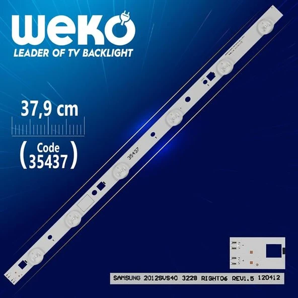 SAMSUNG 2012SVS40 3228 RIGHT06 REV1.5 120412 - 37.9 Cm 6 Ledli - WK-276 Led Tv Bar ürün görseli