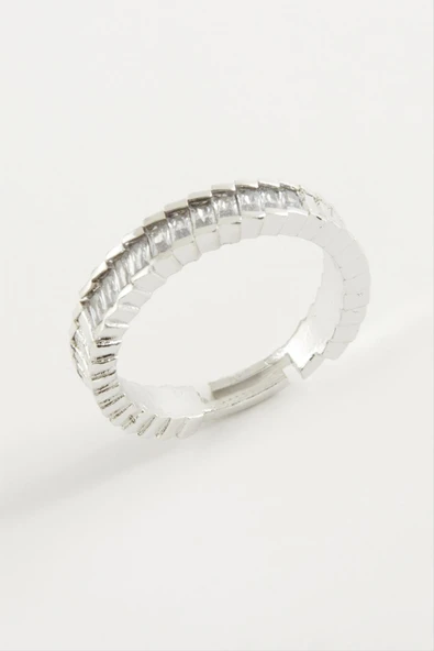 Baget Taşlı Metal Yüzük - Resim 2