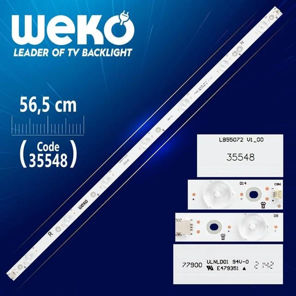 YX-55072010-3B555-0-A-5C1-0994 R - LB-55072 V1_00 -  56.5 CM - 7 LEDLİ - (WK-432)  Tv Led Bar - 1