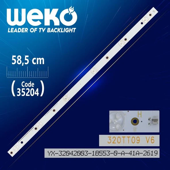 320TT09 V6 - 58.5 Cm 6 Ledli - (WK-453) Tv Led Bar ( Tvnizin içindeki led barla aynısı olduğunu görmeden almayınız. Led bar ürünlerinde paket açıldığında iade kabul edilmemektedir. ) ürün görseli 1