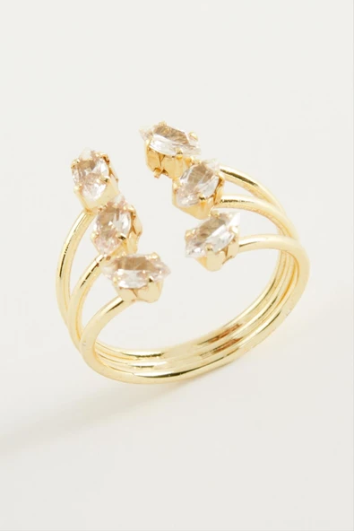 Oval Zirkon Taşlı Yüzük - Resim 2