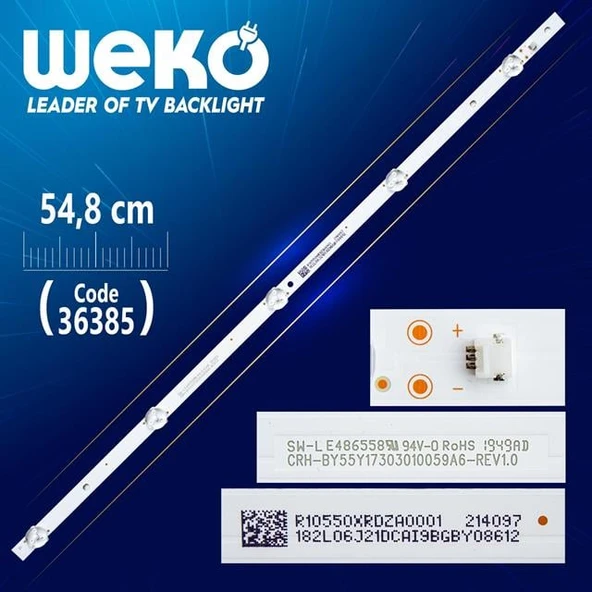 CRH-BY55Y17303010059A6-REV1.0  5 Ledli  54.8 Cm Tv Led Bar ( Tvnizin içindeki led barla aynısı olduğunu görmeden almayınız. Led bar ürünlerinde paket açıldığında iade kabul edilmemektedir. ) ürün görseli 1