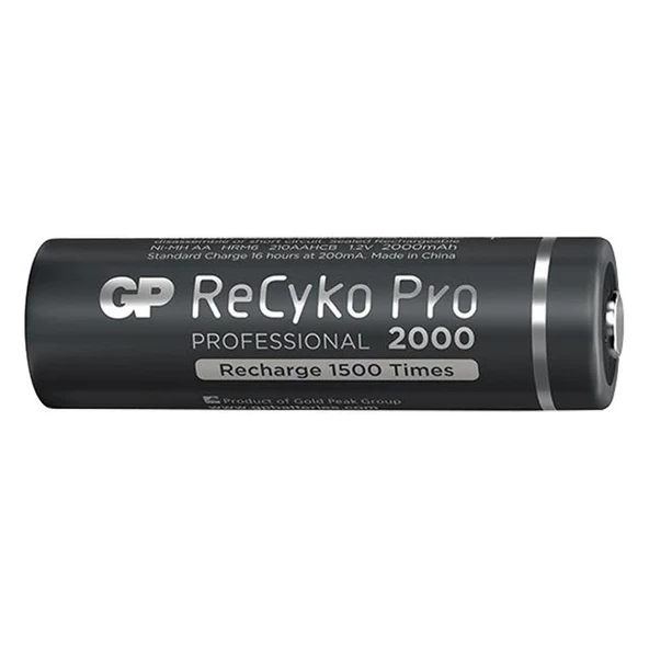 Gp Recyko Pro AA 2000 Mah Şarjlı 4'Lü Pil - Resim 2