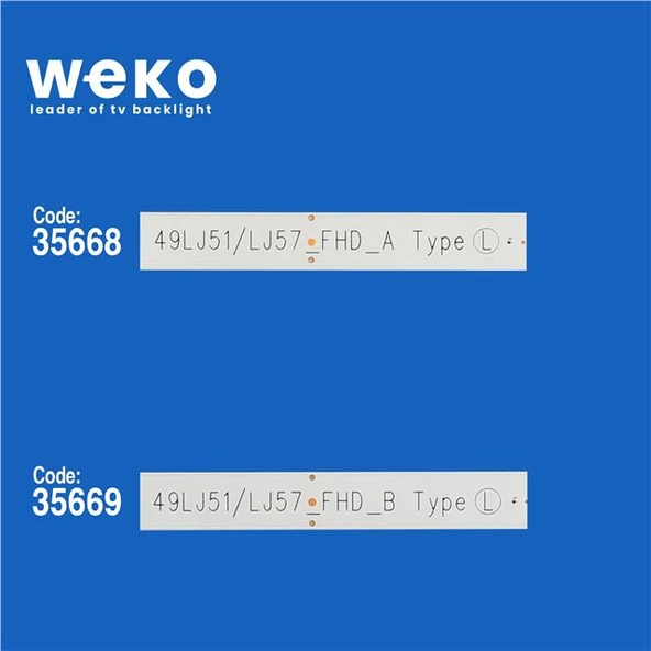 Wkset-5203 35668X4 35669X4 Lg Innotek 17Y 49_Fhd 8 Adet Led Bar ( Tvnizin içindeki led barla aynısı olduğunu görmeden almayınız. Led bar ürünlerinde paket açıldığında iade kabul edilmemektedir. ) - Resim 2