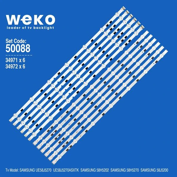 Wkset-5088 34971X6 34972X6 Samsung_2014Svs58_Mega_3228 12 Adet Led Bar ürün görseli