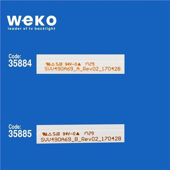 Wkset-5250 35884X6 35885X2 Svv490a69 8 Adet Led Bar (6Lens) ( Tvnizin içindeki led barla aynısı olduğunu görmeden almayınız. Led bar ürünlerinde paket açıldığında iade kabul edilmemektedir. ) - Resim 2