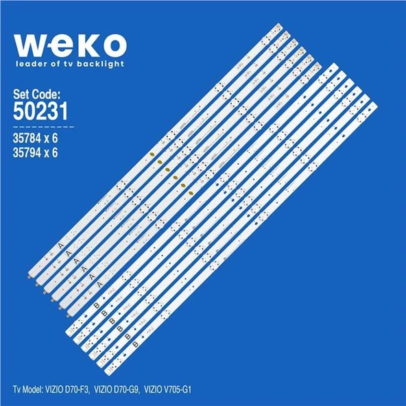 Wkset-5231 35784X6 35794X6 Lg Innotek Fbc 70Inch_D_Serıse _ 66Ea 12 Adet Led Bar ürün görseli 1