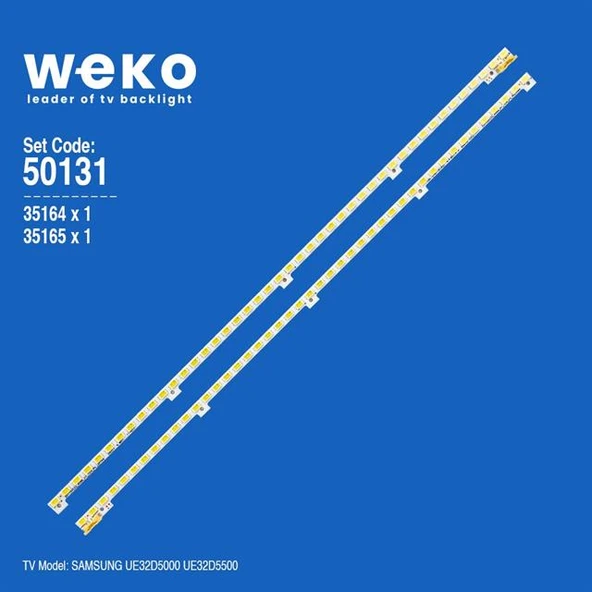 Wkset-5131 35164X1 35165X1 2011Svs32-Fhd-5K6K 2 Adet Led Bar (44Led) ( Tvnizin içindeki led barla aynısı olduğunu görmeden almayınız. Led bar ürünlerinde paket açıldığında iade kabul edilmemektedir. ) ürün görseli