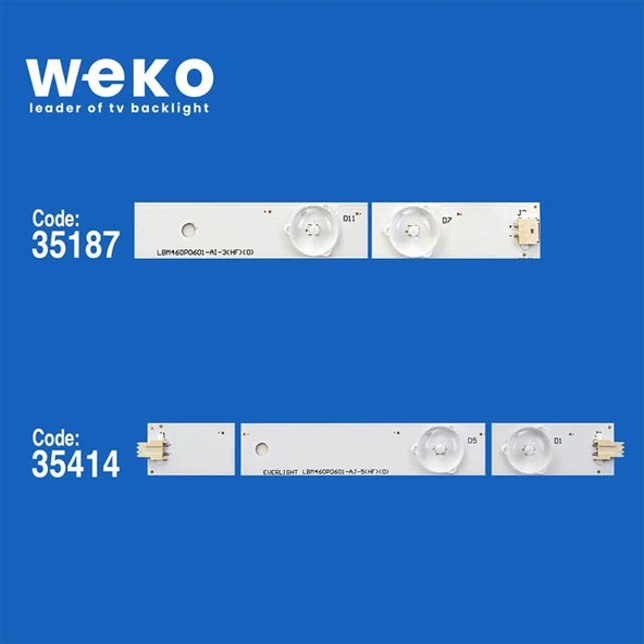 Wkset-5140 35187X6 35414X6 Everlıght Lbm460p0601 12 Adet Led Bar ( Tvnizin içindeki led barla aynısı olduğunu görmeden almayınız. Led bar ürünlerinde paket açıldığında iade kabul edilmemektedir. ) - Resim 2