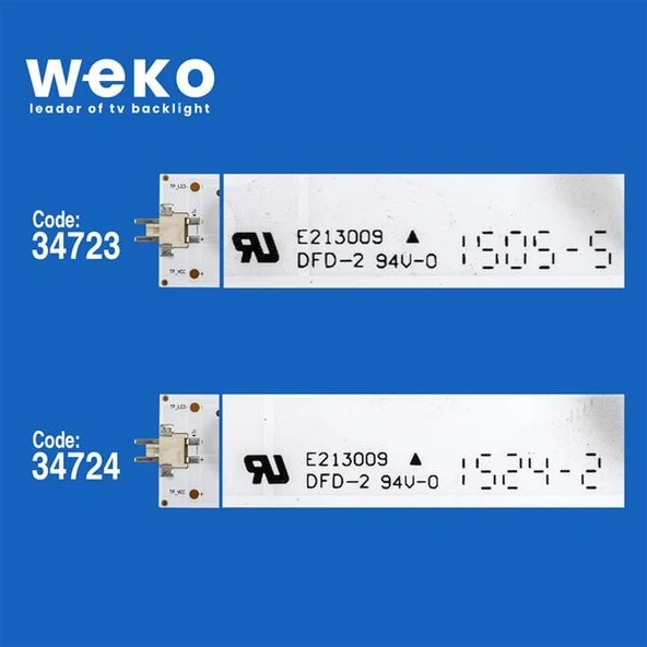 Wkset-5040 34723X6 34724X6 Arcelik_49_Athena_6X6+6X6_2121C_6S1P_Nh 12 Adet Led Bar(Çıkma Orjinal) - Resim 2