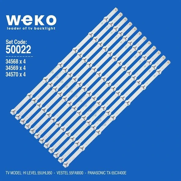 Wkset-5022 34568X4 34569X4 34570X4 550Dled_Slim_Rev01_Ver.L3 12 Adet Led Bar ürün görseli 1