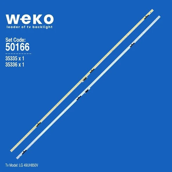 Wkset-5166 35335X1 35336X1 49 V16 As1 2475-76 2 Adet Led Bar (66Led) ( Tvnizin içindeki led barla aynısı olduğunu görmeden almayınız. Led bar ürünlerinde paket açıldığında iade kabul edilmemektedir. ) ürün görseli 1