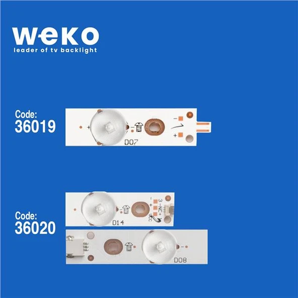 Wkset-5363 36019X7 36020X7 Gj-2K16-550-D714-V4 14 Adet Led Bar ( Tvnizin içindeki led barla aynısı olduğunu görmeden almayınız. Led bar ürünlerinde paket açıldığında iade kabul edilmemektedir. ) - Resim 3