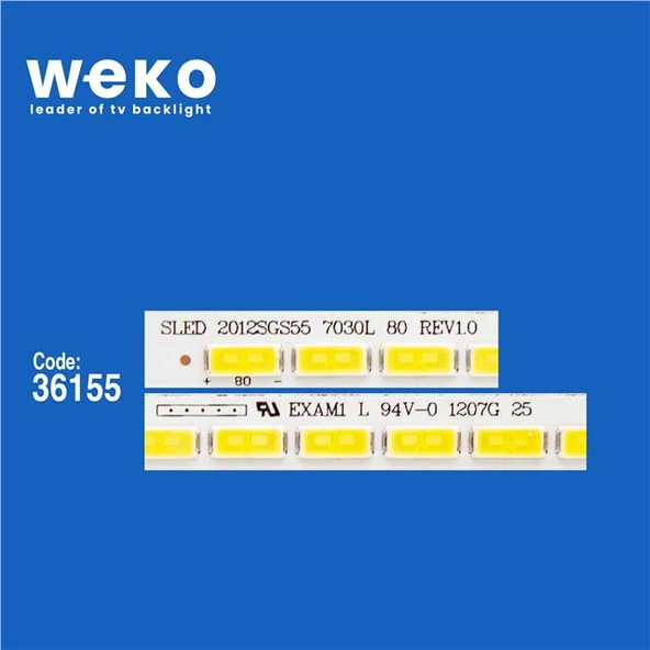Wkset-5932 36155X1 Sled 2012Sgs55 7030L 1 Adet Led Bar (80Led) ( Tvnizin içindeki led barla aynısı olduğunu görmeden almayınız. Led bar ürünlerinde paket açıldığında iade kabul edilmemektedir. ) - Resim 2