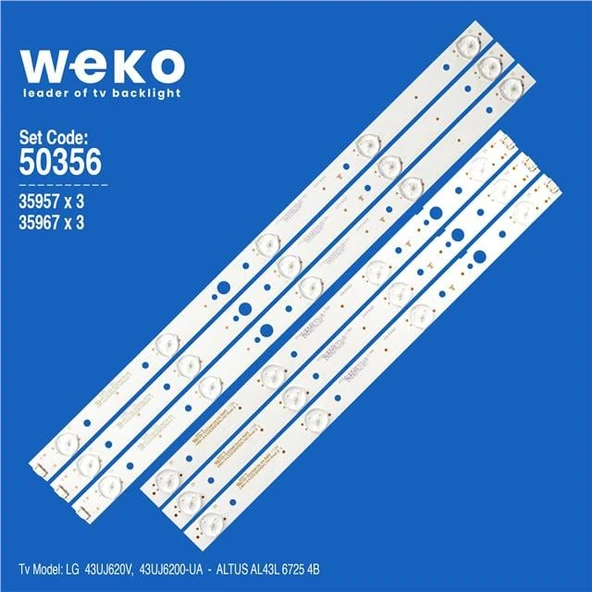 Wkset-5356 35957X3 35967X3 Crh-A4330300105r74crve1.0/Crh-A4330300104L74C Rev1.0  6 Adet Led Bar
