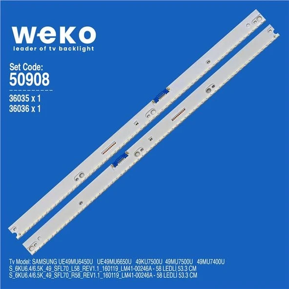 Wkset-5908 36035X1 36036X1 S_6Ku6.4/6.5K_49_Sfl70_L/R58_Rev1.1_160119 2 Adet Led Bar (58Led) ürün görseli