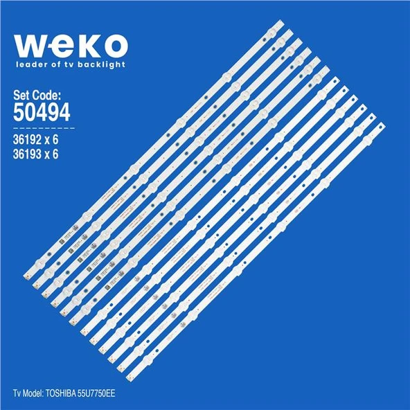 Wkset-5494 36192X6 36193X6 K550wd7 A3 6X12 Typ-A -B 12 Adet Led Bar ( Tvnizin içindeki led barla aynısı olduğunu görmeden almayınız. Led bar ürünlerinde paket açıldığında iade kabul edilmemektedir. ) ürün görseli 1