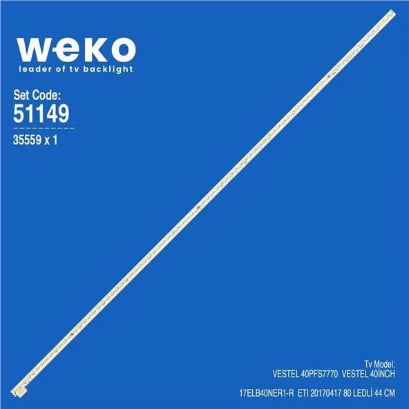 Wkset-6149 35559X1 17Elb40ner1-R  Etı 20170417  1 Adet Led Bar (80Led) ürün görseli