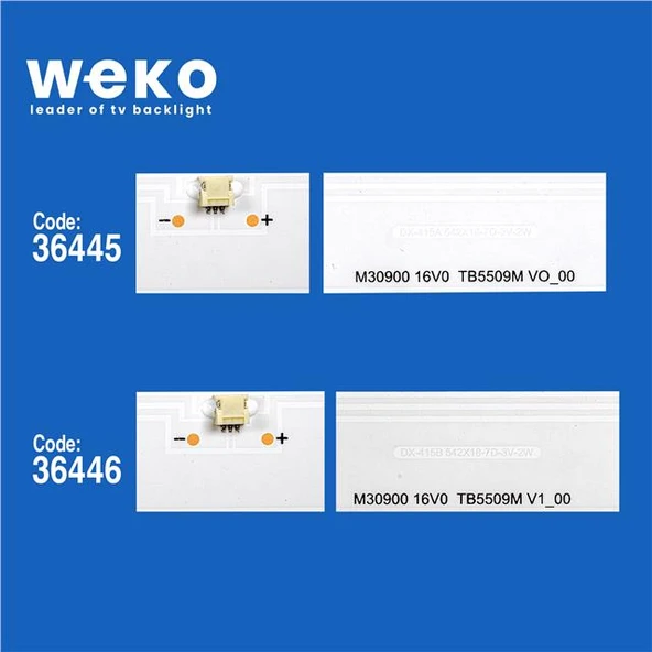 Wkset-5425 36445X8 36446X8 Tb5509m V0_00 16 Adet Led Bar ( Tvnizin içindeki led barla aynısı olduğunu görmeden almayınız. Led bar ürünlerinde paket açıldığında iade kabul edilmemektedir. ) - Resim 2