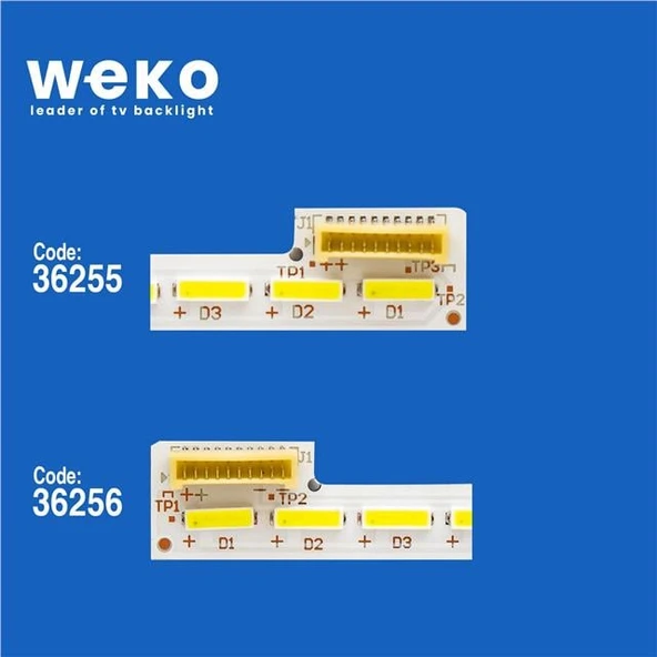 Wkset-5382 36255X1 36256X1 Arcelik_55_74+74_7020Pct D7T 2 Adet Led Bar (74Led) - Resim 5