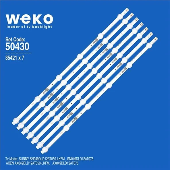Wkset-5430 35421X7 49 Atmaca Drt_Rev.01  7 Adet Led Bar ( Tvnizin içindeki led barla aynısı olduğunu görmeden almayınız. Led bar ürünlerinde paket açıldığında iade kabul edilmemektedir. ) ürün görseli 1