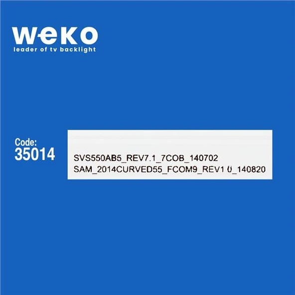 Wkset-5639 35014X12 Samsung Dled 55 Inch Svs550ab5_Rev7.1_7Cob_140702 12 Adet Led Bar - Resim 2