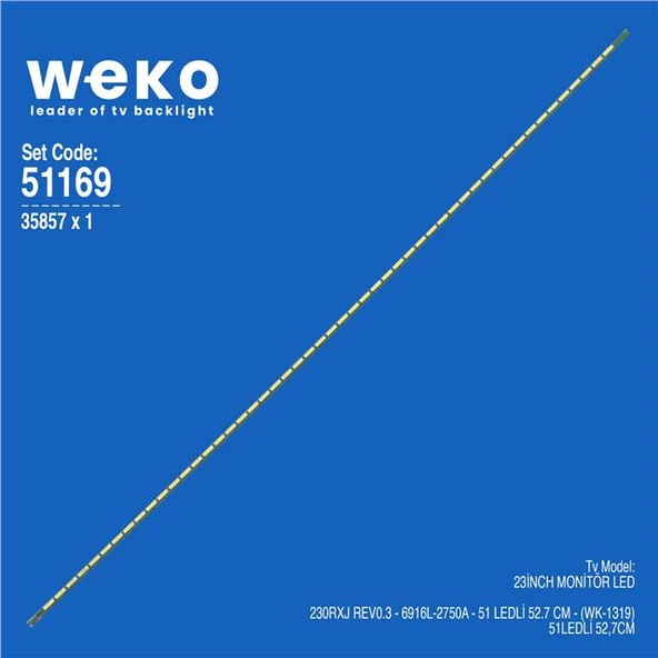 23'' Monitör Led 1 Adet Monitör Led Bar ( Tvnizin içindeki led barla aynısı olduğunu görmeden almayınız. Led bar ürünlerinde paket açıldığında iade kabul edilmemektedir. ) ürün görseli