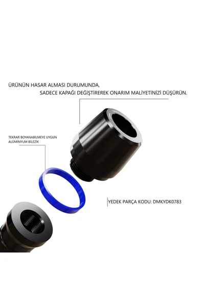 Dmk Motosiklet Aksesuar Yamaha MT-07 Uyumlu Grenaj Koruma Takozu (MAVİ)- - 3