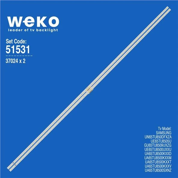Wkset-6531 37024X2 V0T8-650Sm0-R0 Bn96-50380A  2 Adet Led Bar (54Led) - 1