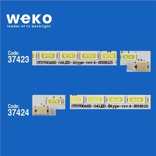 Wkset-6773 37423X2 37424X2 Sts700a02_54Led_A/Btype_Rev.4  4 Adet Led Bar - Resim 2