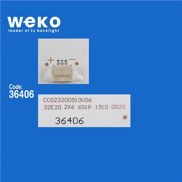 Wkset-6544 36406X2 Cc02320d510v06  32E20 2X6 6S1P  2 Adet Led Bar ( Tvnizin içindeki led barla aynısı olduğunu görmeden almayınız. Led bar ürünlerinde paket açıldığında iade kabul edilmemektedir. ) - Resim 2