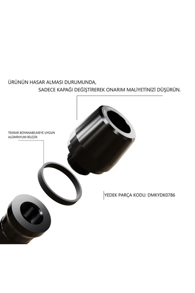 Dmk Motosiklet Aksesuar Yamaha MT-07 Uyumlu Grenaj Koruma Takozu (SİYAH) - 3