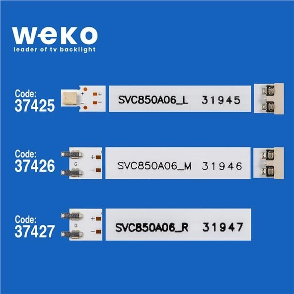 Wkset-6774 37425X6 37426X6 37427X6 Svc850a06_L/M/R Bn96-51025A/26A/27A 18 Adet Led Bar - 2