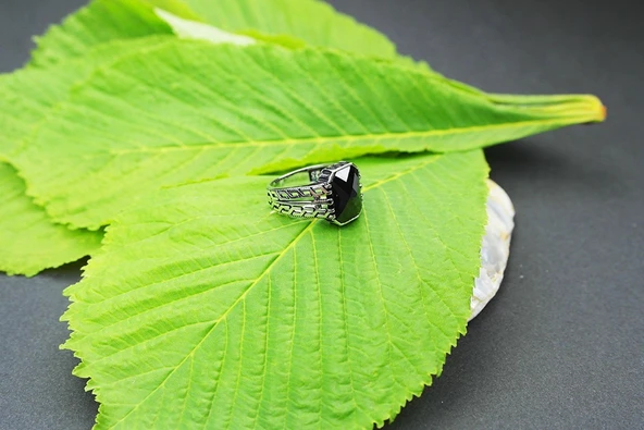 Zaman Labirenti Gümüş Erkek Yüzük ürün görseli