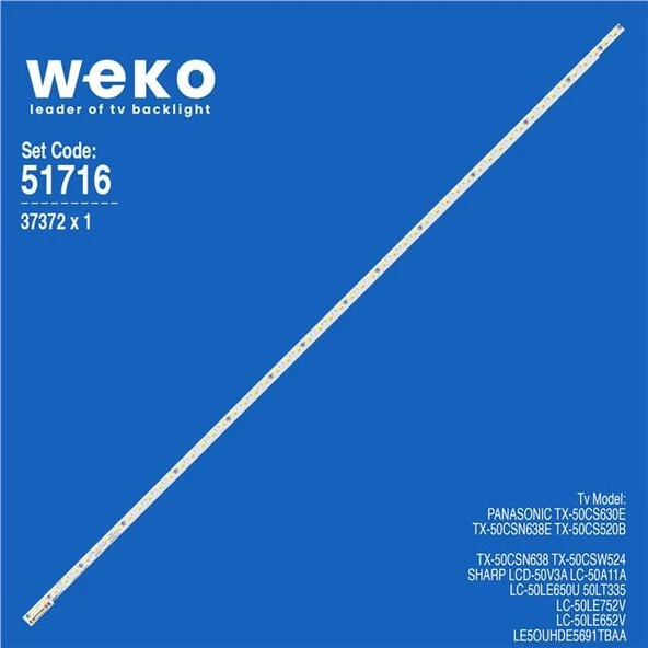 Wkset-6716 37372X1 V500hj1-Le8-Trem02 6202B0009L101  1 Adet Led Bar (56Led)