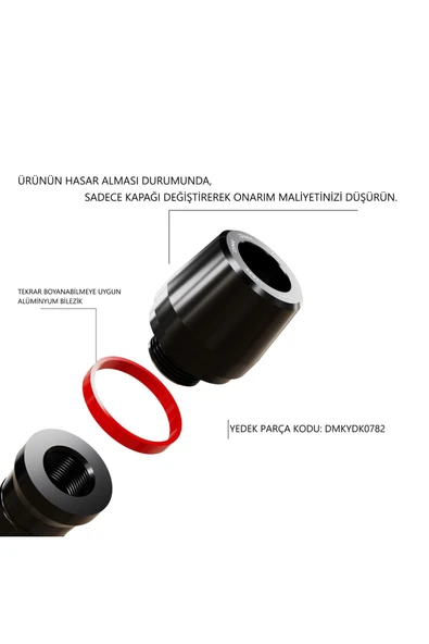 Dmk Motosiklet Aksesuar DMK – RKS SRK 400 RR UYUMLU GRENAJ KORUMA TAKOZU(KIRMIZI) - 3
