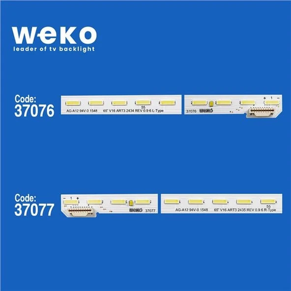 Wkset-6342 37076X1 37077X1 65 V16 Art3 2435/4 Rev 0,9 6 L/R-Type 2 Adet Led Bar (66Led) - Resim 2