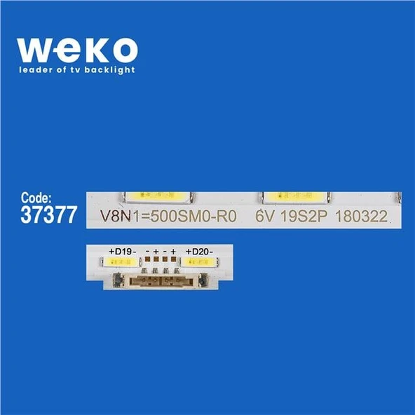 Wkset-6720 37377X2 Epıstar 50 New Edge-38Ea-180223-7020-Anode  2 Adet Led Bar (38Led) - 2