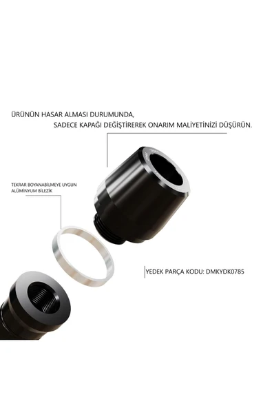 Dmk Motosiklet Aksesuar DMK – RKS SRK 400 RR UYUMLU GRENAJ KORUMA TAKOZU(GÜMÜŞ) - 3