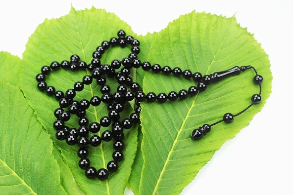 Oltu Taşı Küre Model 99 luk Namaz Tespih - Resim 3