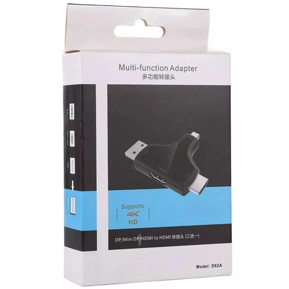 Powermaster Mini DP+DP+HDMI To HDMI 4K Çevirici - 3