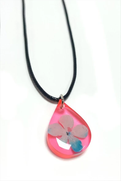 Kartopu Çiçeği Damla Epoksi Kolye - Resim 3