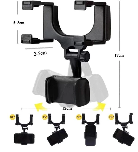 Araba Dikiz Aynasına Takılan Telefon Tutucu CM-219 - Resim 2