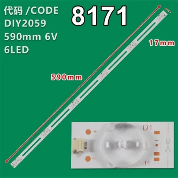 32Inch Universal Dled 6V 2W 6 Ledli 59 Cm 1,8 Cm No:412 - 3