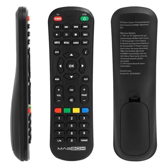 Magbox Vip - Dragon - Luna / Sunny 14850 / Akiwa HD / Hometech HT-1010 / Digiline X100 / Astracom Saturn HD / Rowell Mini HD Uyumlu Uydu Alıcı Kumandası ürün görseli 1