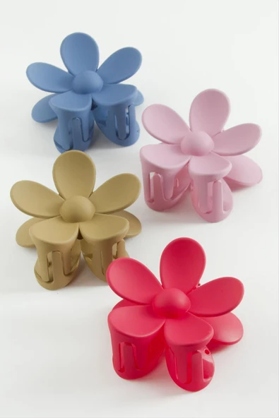 Çiçek Renkli Mandal Toka 7 cm - Resim 3