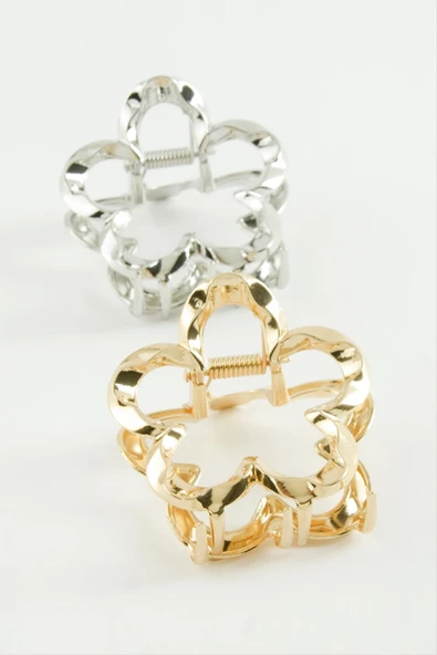 Çiçek Burgulu Metal Mandal Toka 6 cm - 2