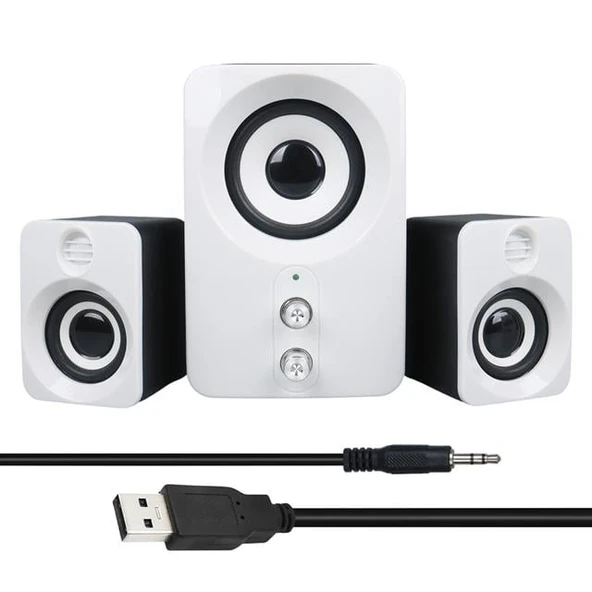 Magicvoice FT-10 2+1 3X3 Watt Aux Multimedia Seti USB Speaker - Hoparlör