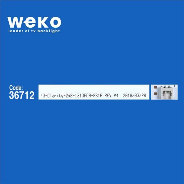 Wkset-5803 36712X2 Arcelik_43_Clarity_2X8_1313Fca_8S1P Rev.V4 2 Adet Led Bar - Resim 2